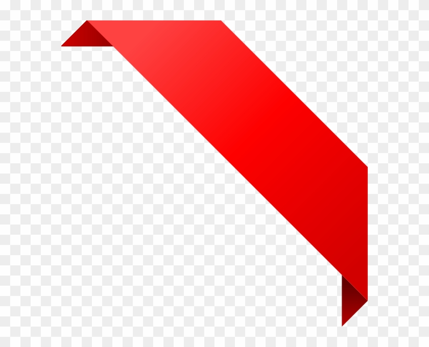 600 X 600 18 - Red Corner Ribbon Png Clipart