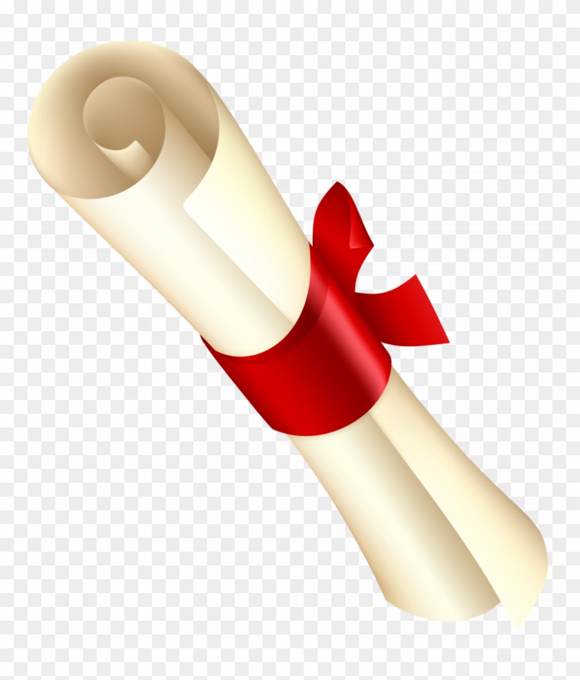 Diploma With Red Ribbon Png Clipart Image - Diploma Clipart Transparent Png