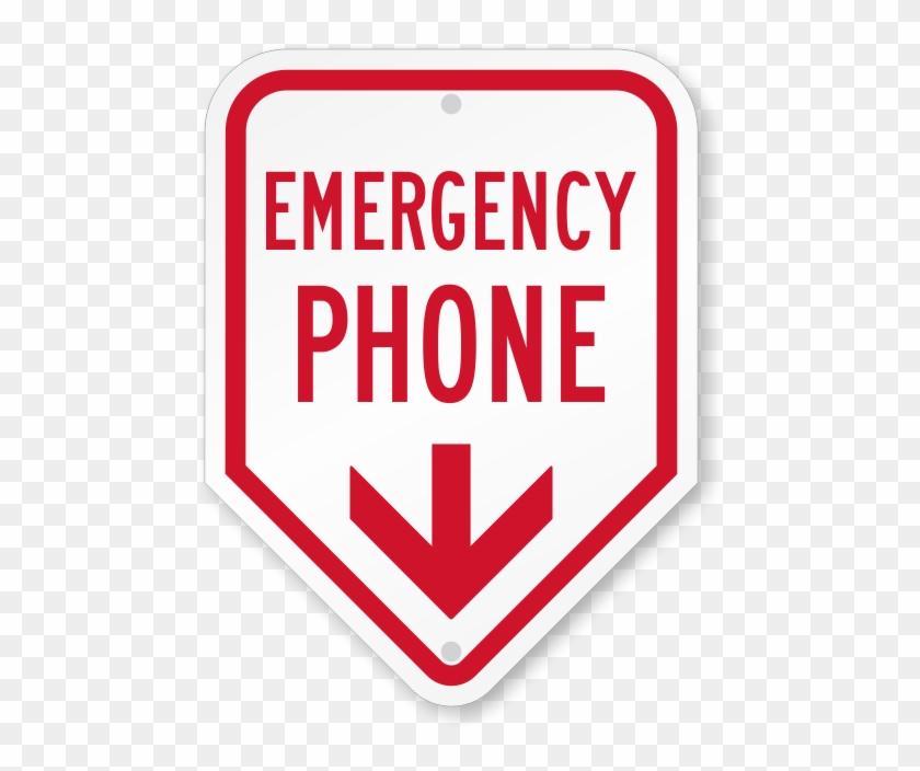 Emergency Telephone Sign - Sign Clipart #503658