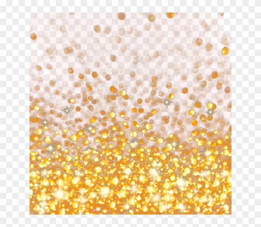 Transparent Golden Bokeh With Glows Png Image Free - Gold Light Spot Png Clipart #503880