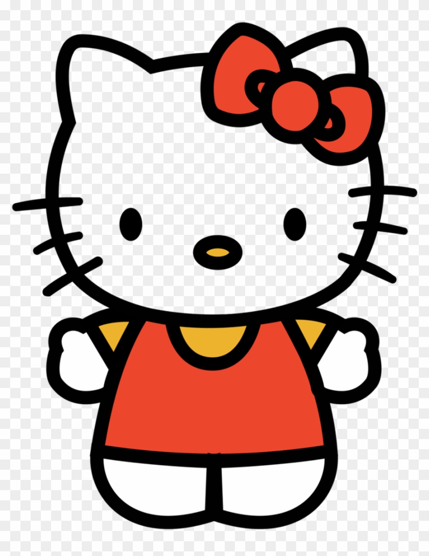 Hello Kitty Clipart Body Cat Hello Kitty Red Bow Red - Hello Kitty Red Dress - Png Download