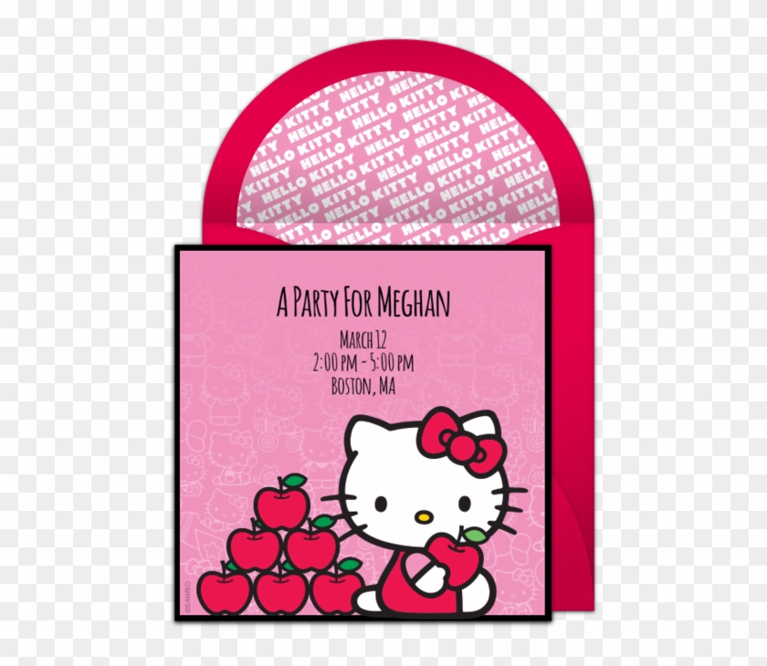 Hello Kitty Bow Online Invitation - Hello Kitty Png Logo Clipart #504655
