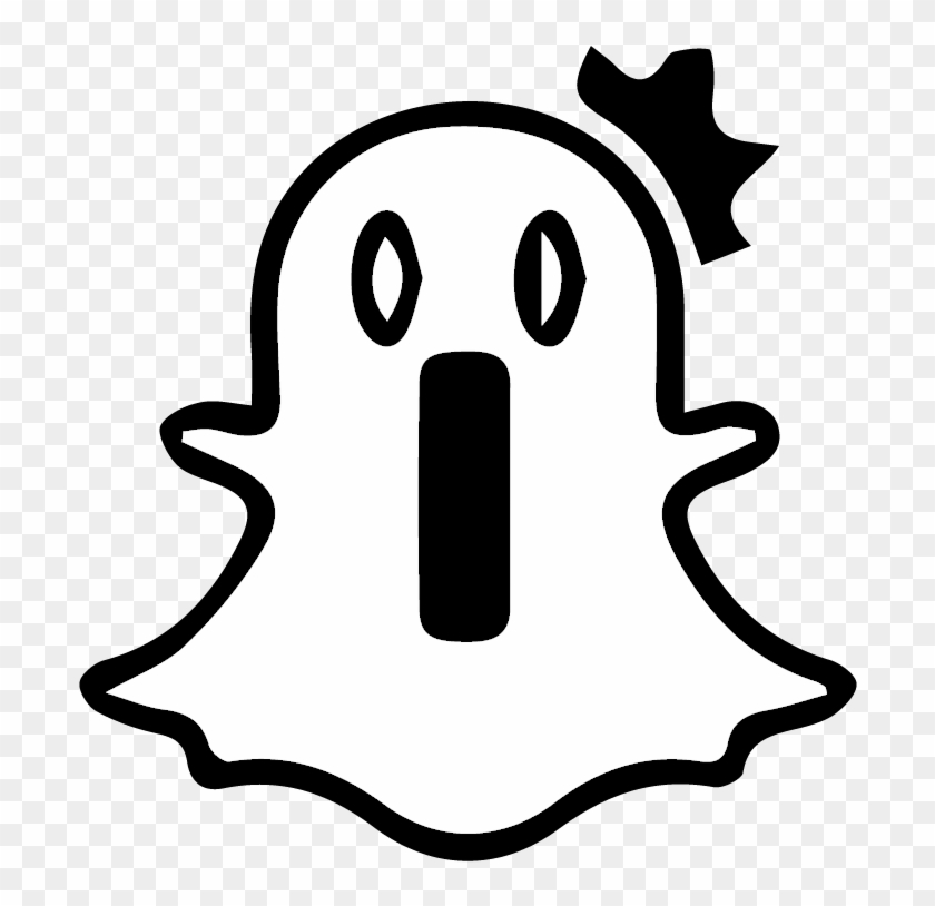 Ghost Clipart Snap - Sad Snapchat Ghost Transparent - Png Download