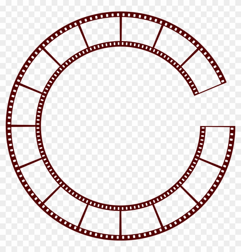 File - Filmstrip-circle - Svg - Film Strip Circle Png Clipart