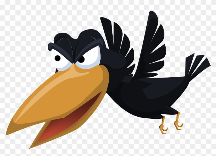 Crow , Png Download - Cartoon Clipart #505325