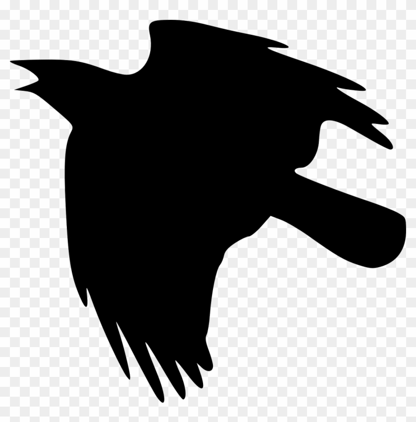 How To Set Use Crow Silhouette Flying Up Svg Vector Clipart