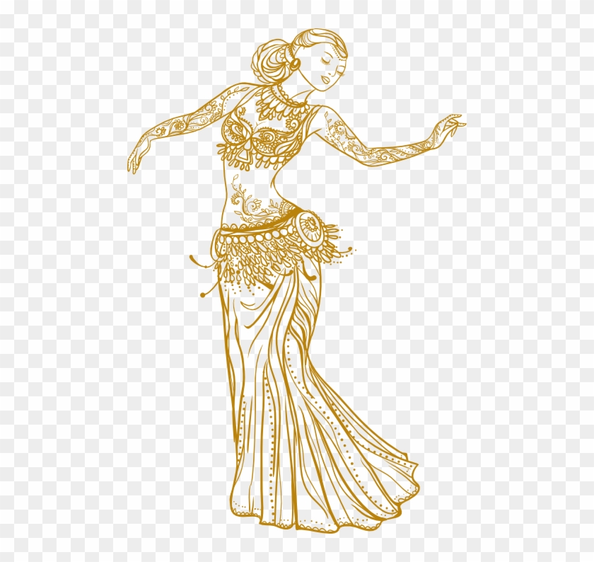 Bellydance Classes - Dancer Woman Arabic Drawing Clipart #505837