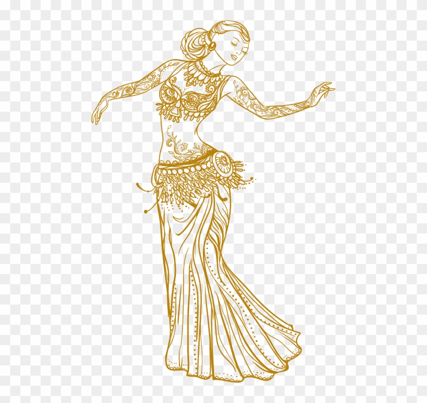 Bellydance Classes - Dancer Woman Arabic Drawing Clipart
