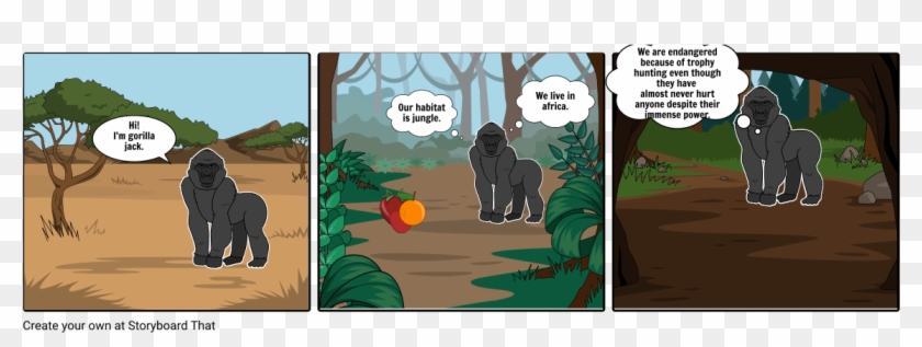 Gorilla - Storyboard Clipart