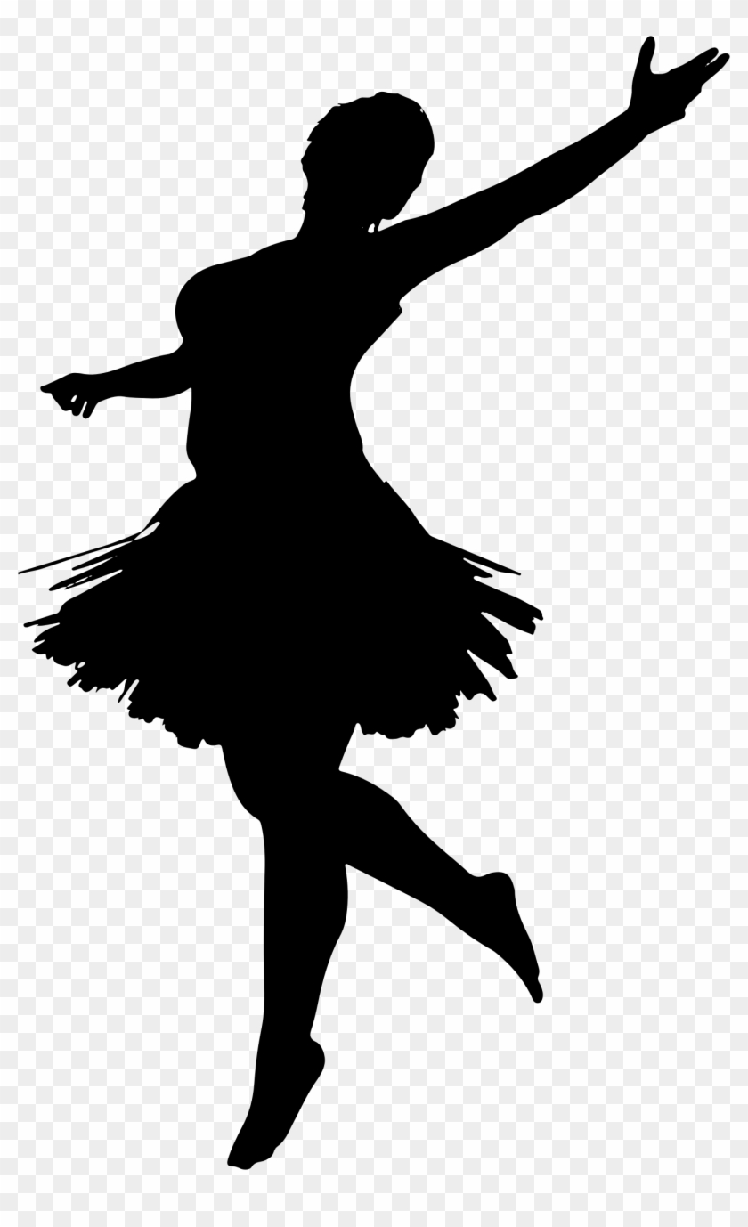 Girl Dancing Ballet Silhouette Png Clipart #506317