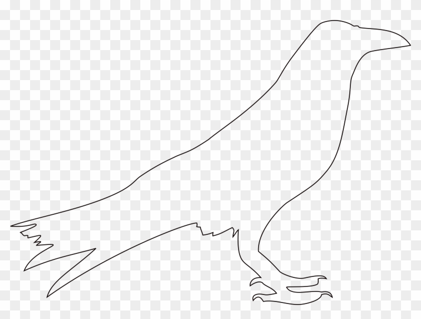 Big Image - Crow Outlines Clipart