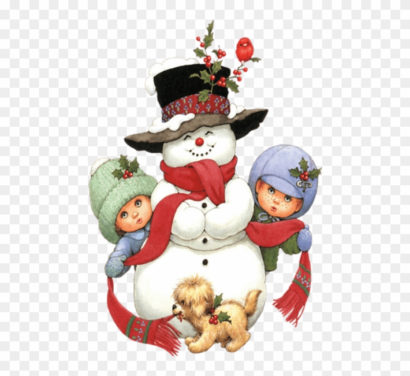 Free Png Cute Snowman Kids And Puppy Png - Iphone Wallpaper Christmas Santa Snowman Clipart