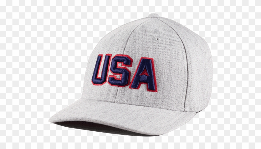 Aspinwall Team Usa Heather Grey Flex Fit Hat 2 - Baseball Cap Clipart