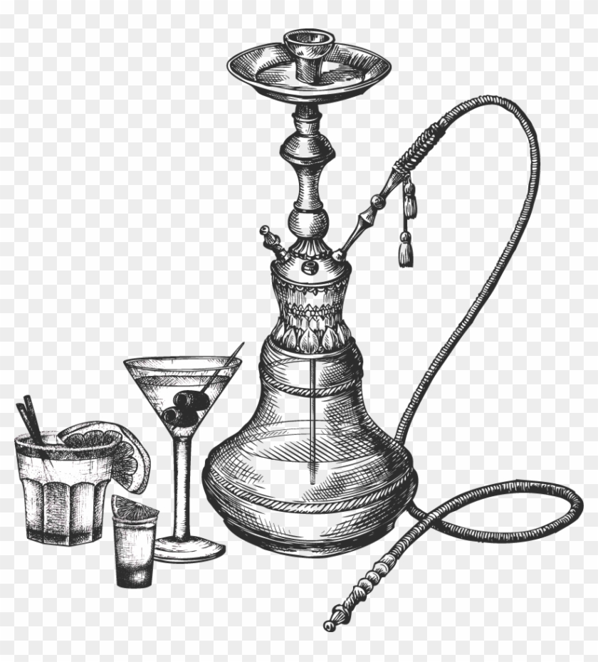 Hookah & Bar - Sketch Shisha Clipart #507360