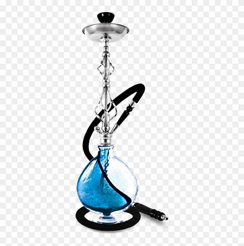 Barrachuda 32" Hookah Teal/clear - Blue And White Hookah Clipart