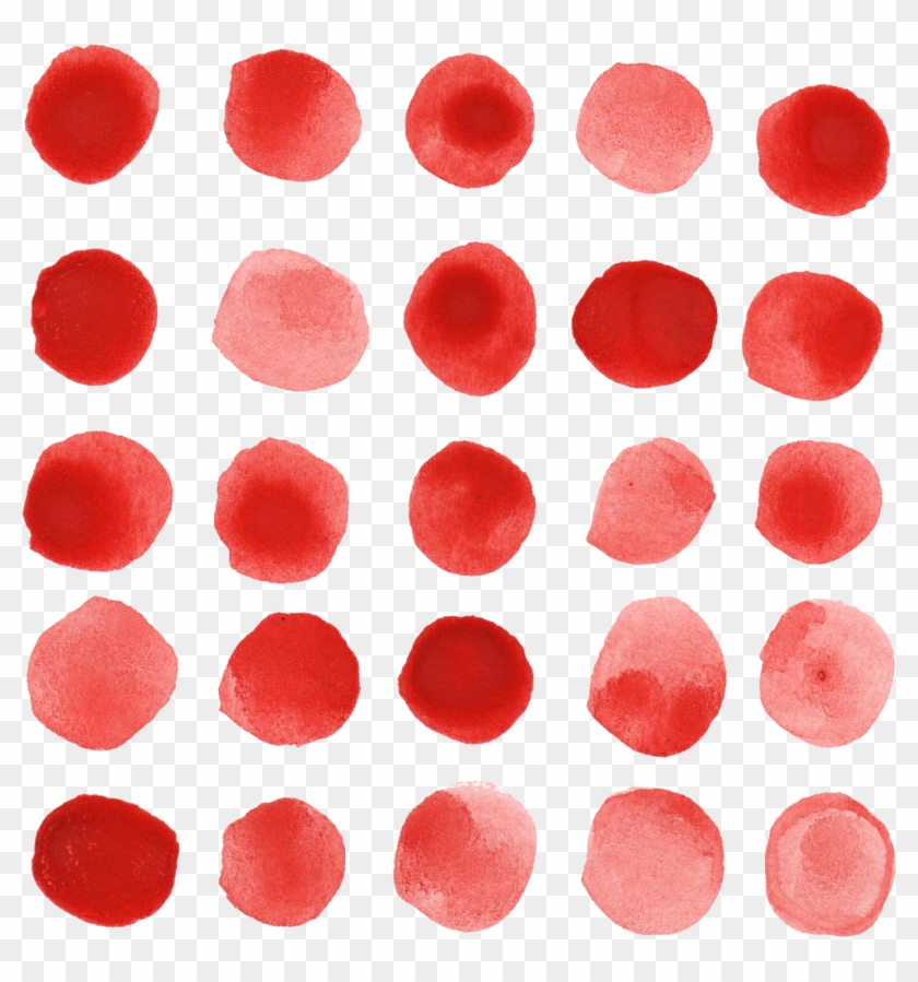 Free Download - Watercolor Red Dots Png Clipart