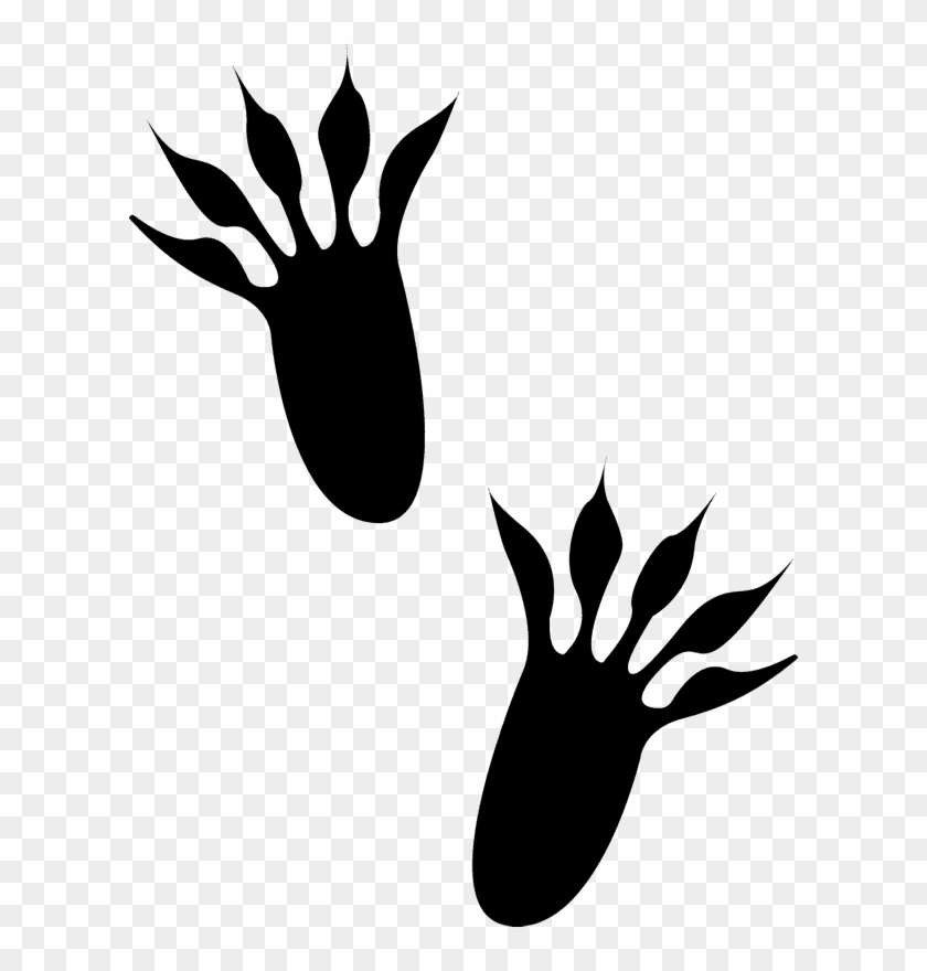 Png Black And White Rubber Stamp Animal Track Stamps - Squirrel Tracks Clipart