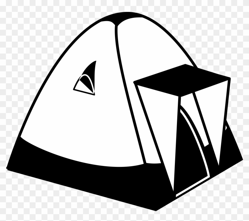 Tent Girls Camp Clipart - Tents Black And White - Png Download #508436