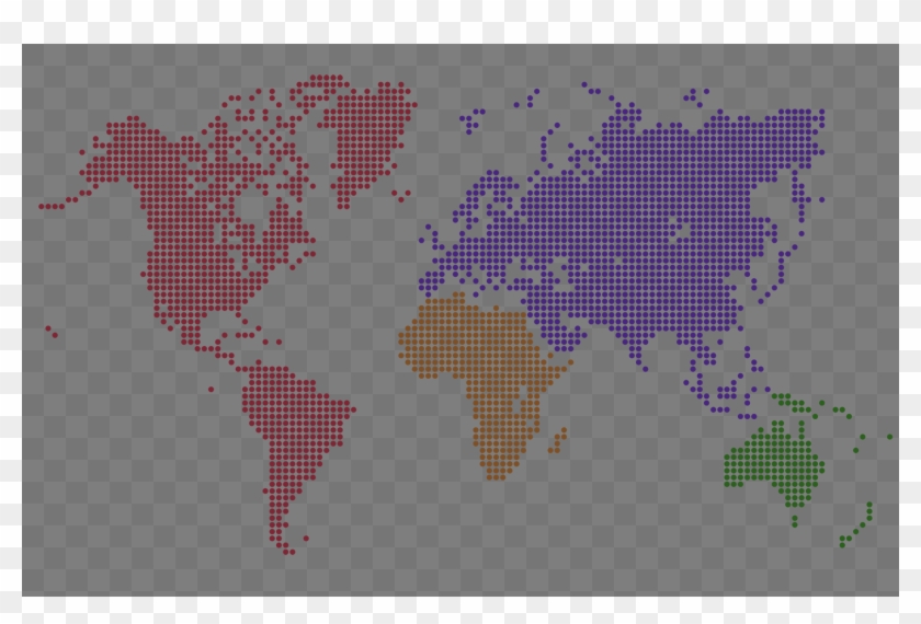 World Map Dots - Atlas Clipart #508439