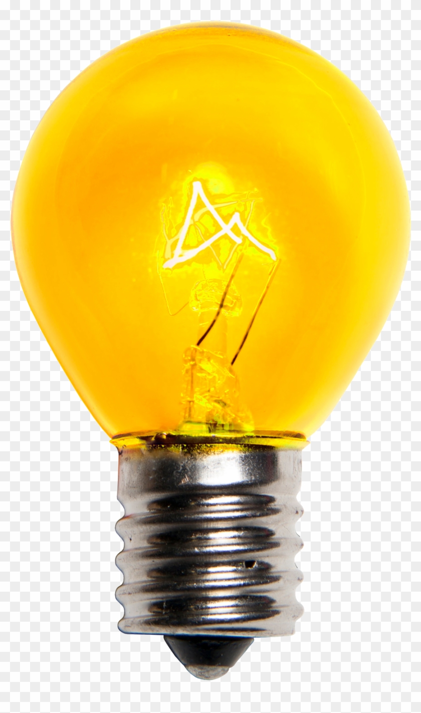 Lamp - Translucent Yellow Light Bulb Clipart