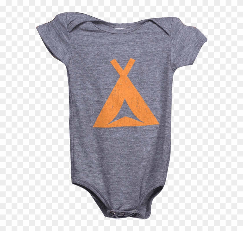 Aspinwall Heather Grey Tent Onesie Orange 1 - Carmine Clipart #509104