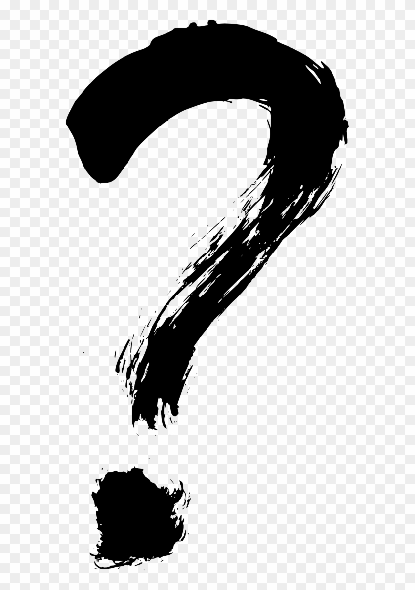 Free Download - Brush Stroke Question Mark Clipart