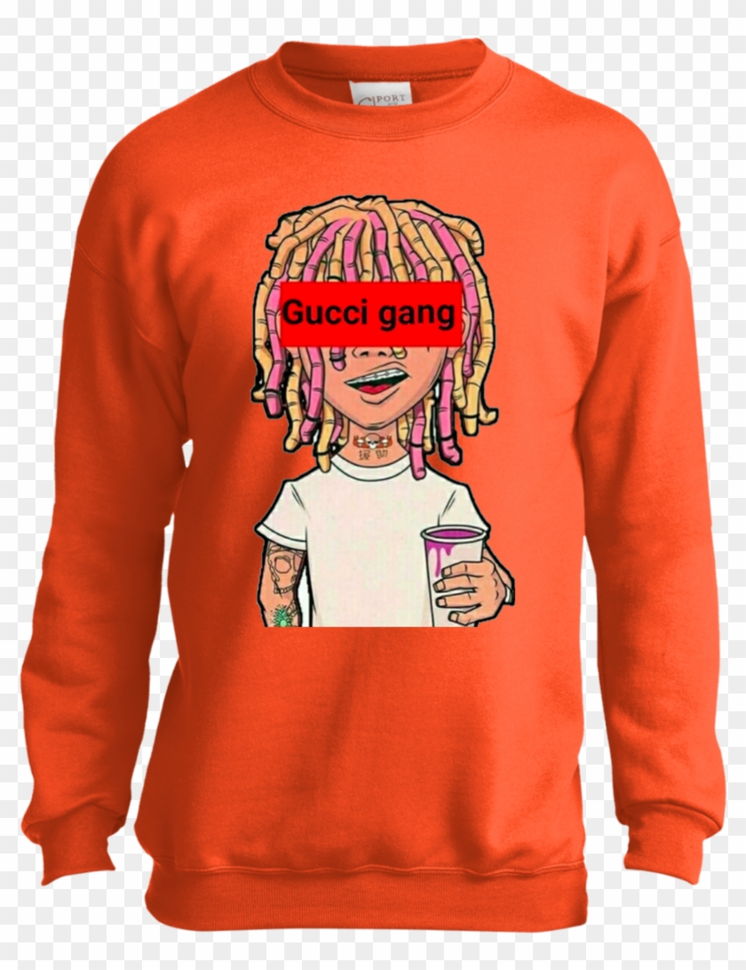 Lil Pump Gucci Gang Youth Sweatshirt Sweatshirts Clipart #509471