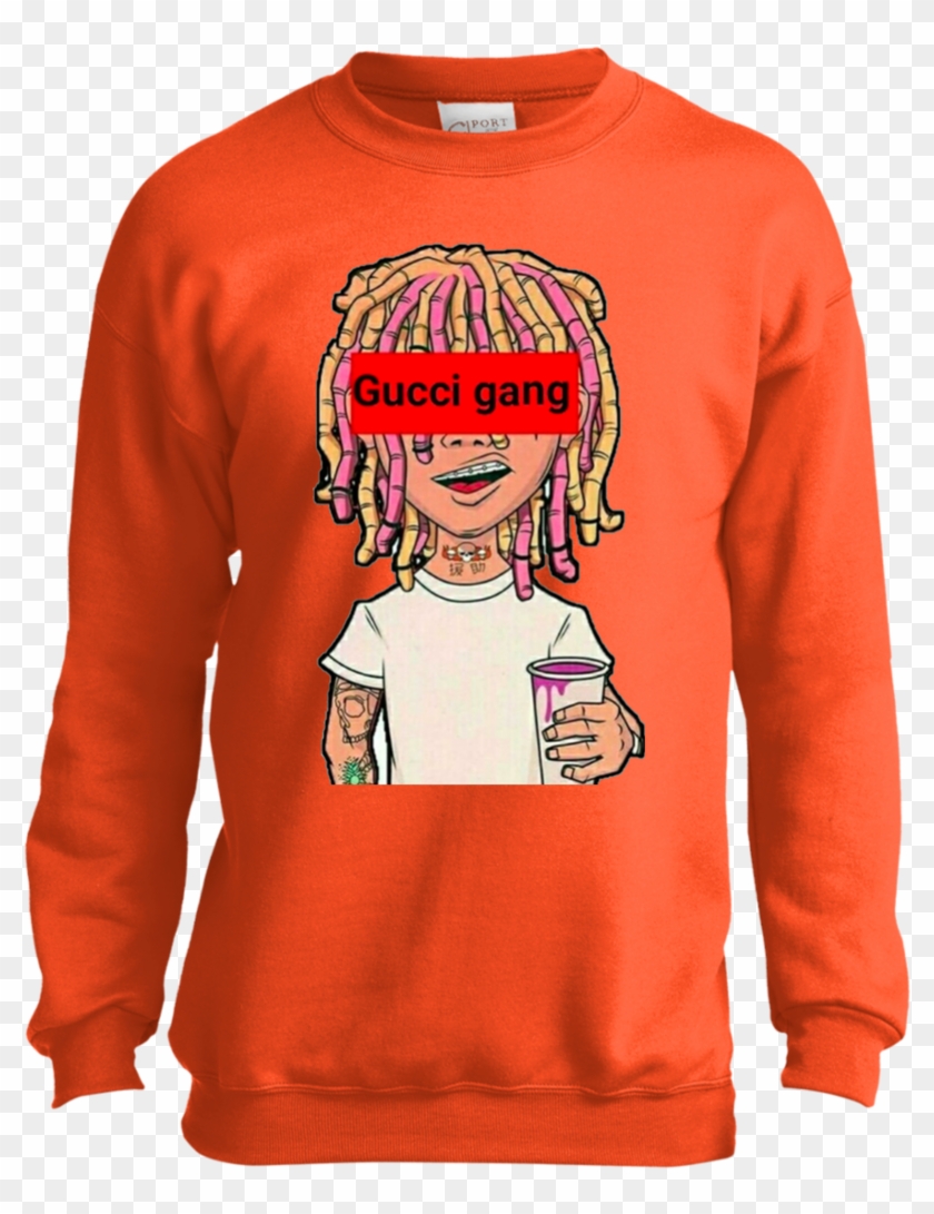 Lil Pump Gucci Gang Youth Sweatshirt Sweatshirts Clipart