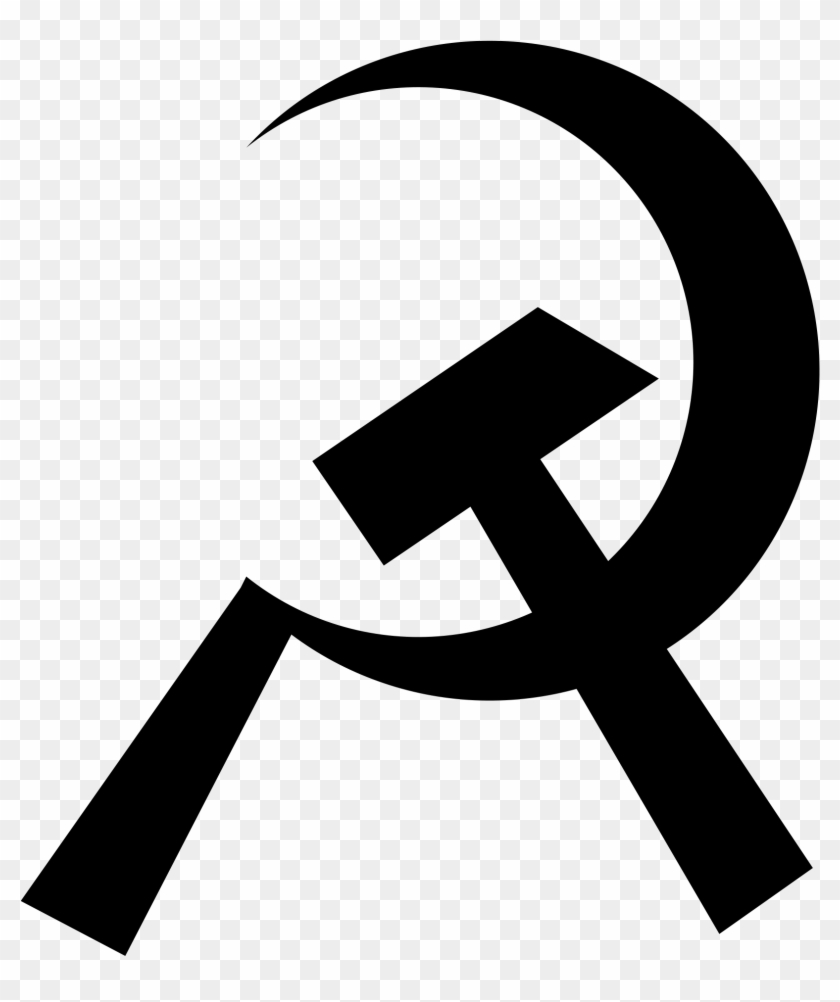 Communist Symbol Black And White Clipart #509624