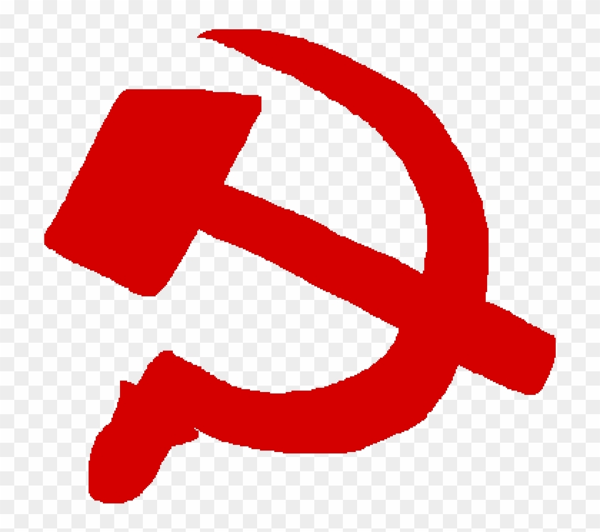Red Hammer And Sickle - Calligraphy Clipart