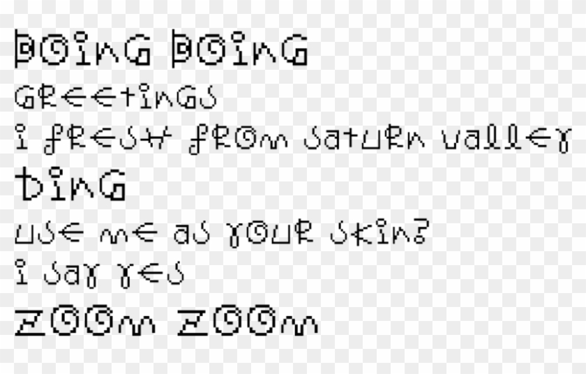 Saturntext-png - Earthbound Mr Saturn Text Clipart #5000655