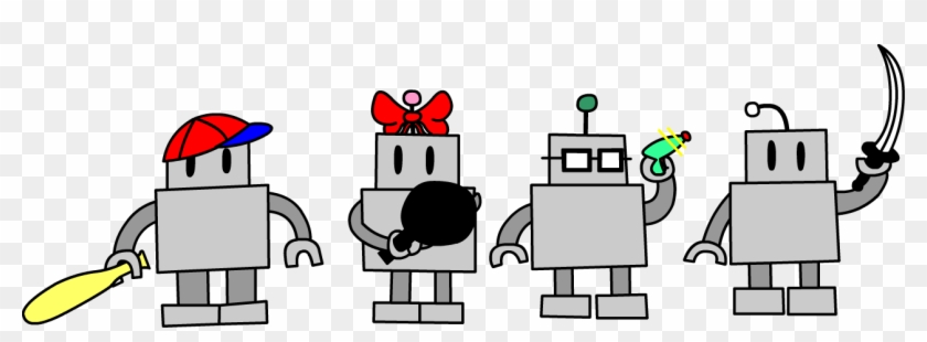 Chosen Four Robots By Actionfighter - Ness Robots Ness Robots Jeff Robots Poo Robots Clipart