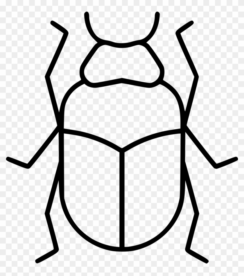 Png File - Black And White Scarab Free Clipart