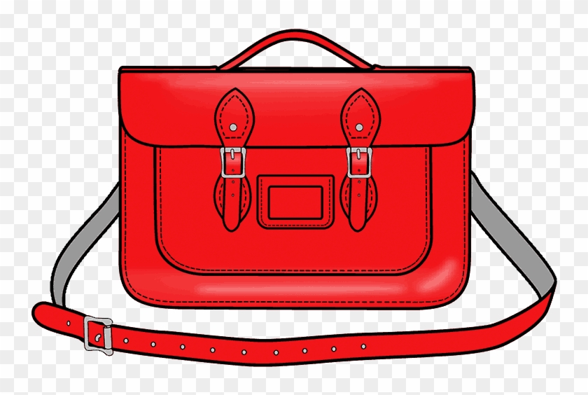 15-inch Briefcase Satchel In Patent Rosy Red Leather - Briefcase Clipart #5000972