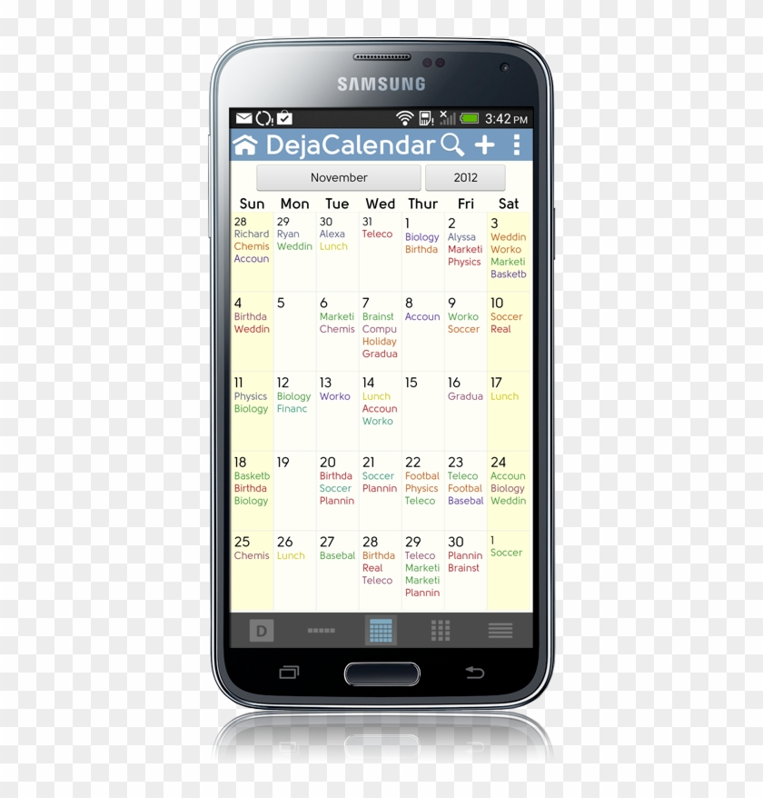 Samsung S5 Calendar Clipart