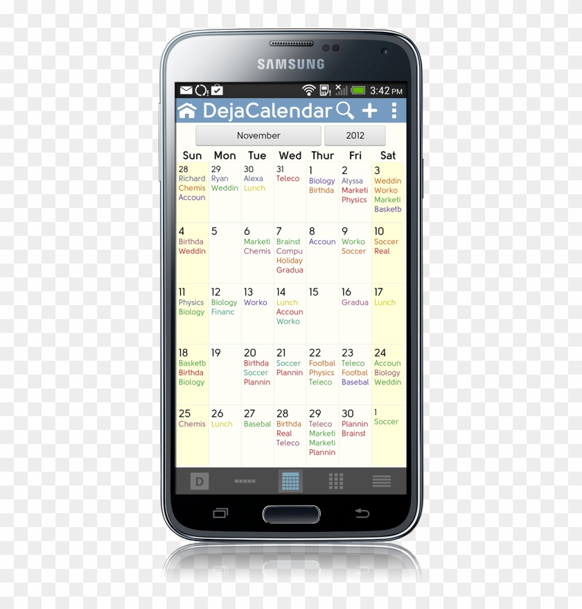 Samsung S5 Calendar Clipart #5001784