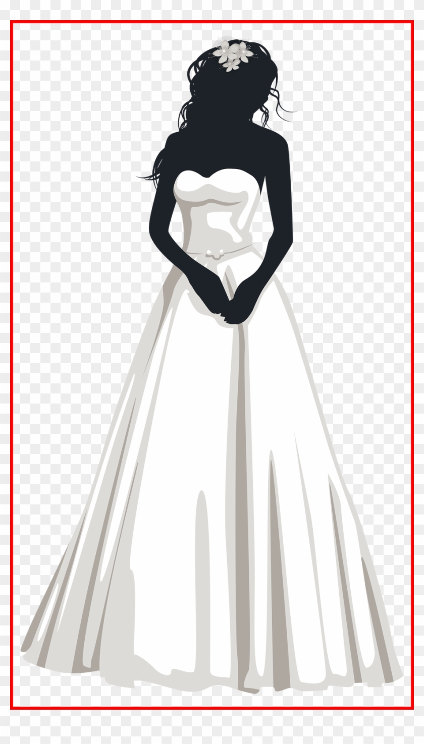 Astonishing Bride Silhouette - Bride Drawing Png Clipart #5002231