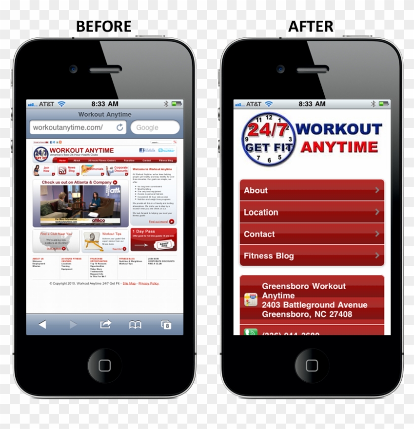 Mobile Websites Before & After - Mobile Website Before And After Clipart