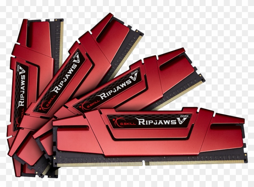 Skill Ddr4 Pc4-21300 2666mhz Ripjaws V Cl19 Quad Channel - G Skill Ripjaws V Series 32gb Clipart