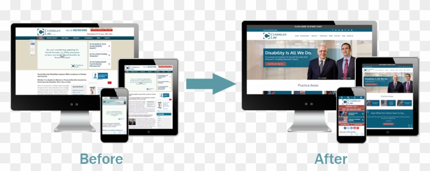 The Cuddigan Law Firm Website Before And After It Was - Bbb Clipart