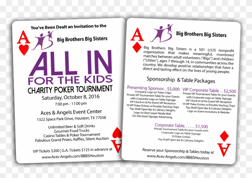 Big Brothers Big Sisters Of Greater Houston Casino - Printable Deck Of Cards Clipart #5004611