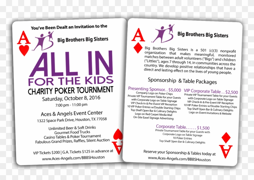 Big Brothers Big Sisters Of Greater Houston Casino - Printable Deck Of Cards Clipart