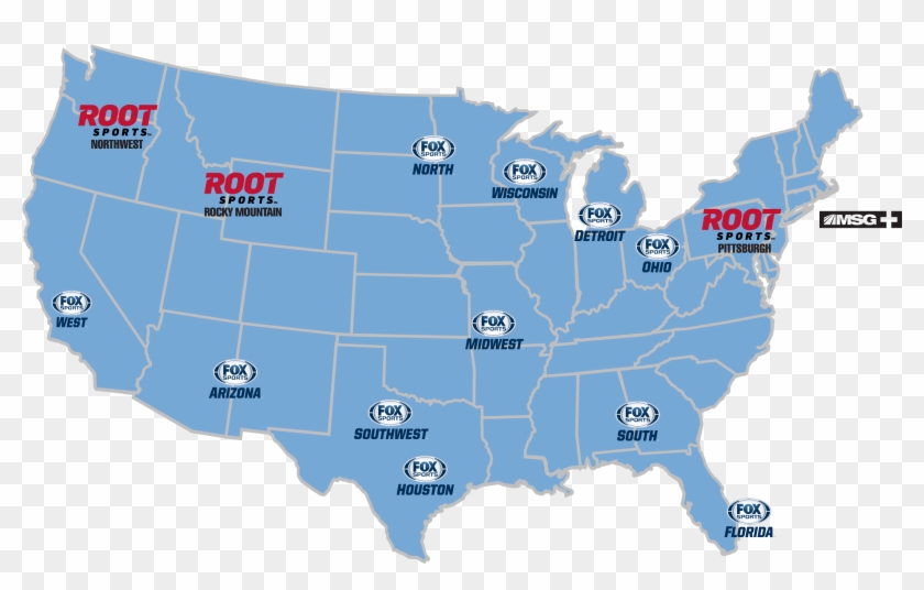 2012 New Fox Rsn Logos Collegiate Prog Map Copy - Animated Map Of Us Clipart