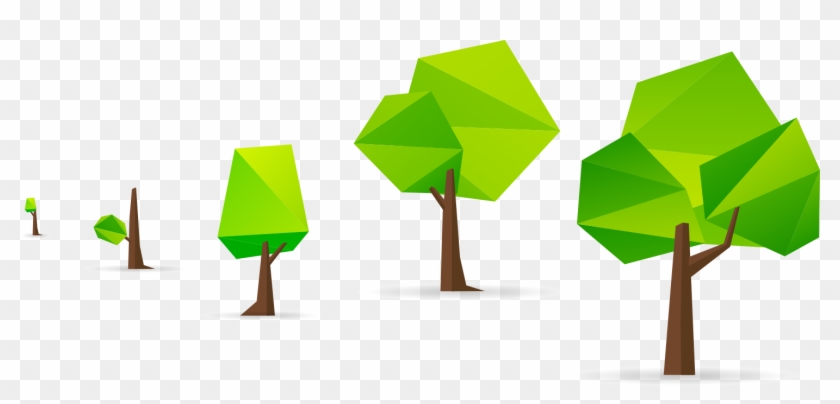 Tree - Origami Clipart #5006146