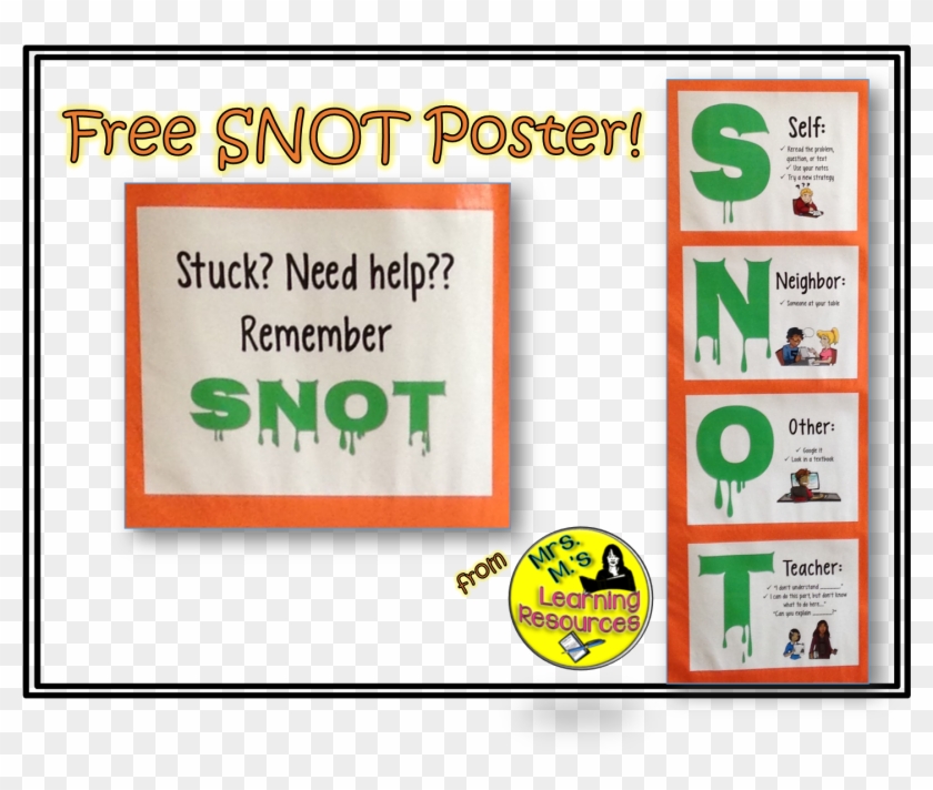 Teach Students How To Ask For Help Using Snot Clipart