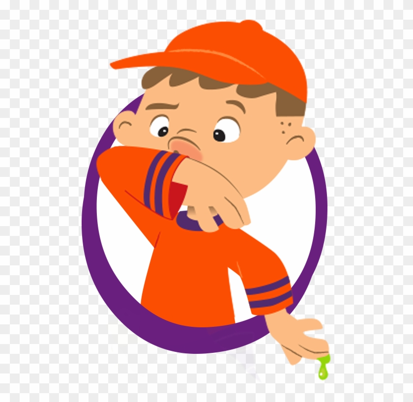 Save The Sleeve For Emergency Sneezes - Dont Pick Your Nose Cartoon Clipart