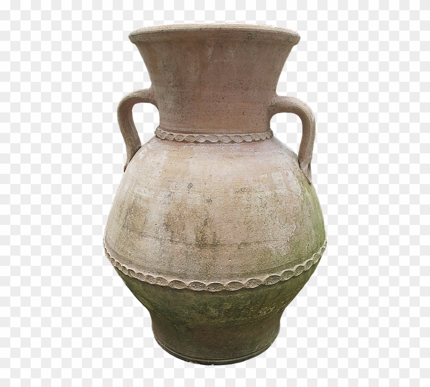 Floor Vase Amphora Terracotta Ceramic Vessel - Amphore Png Clipart #5007369
