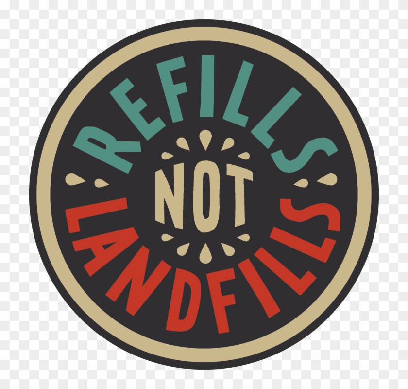 Refills Not Landfills Logo - Circle Clipart