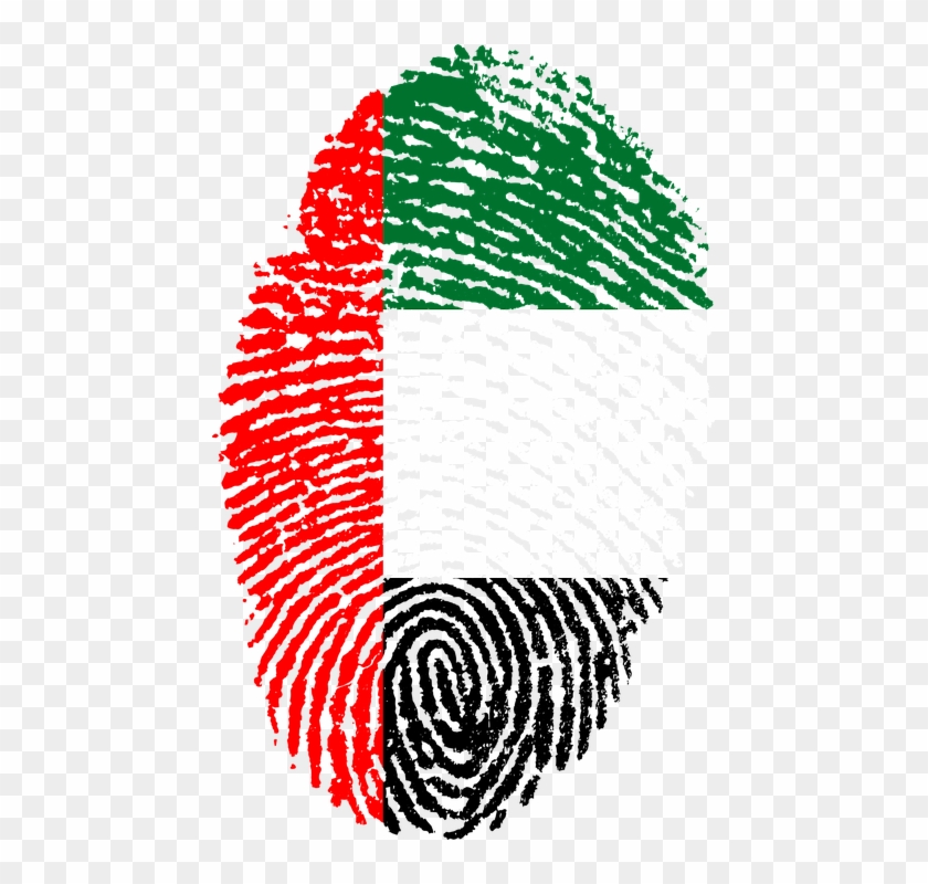 United Arab Emirates Flag Fingerprint Country Pride - Uae Flag Fingerprint Clipart