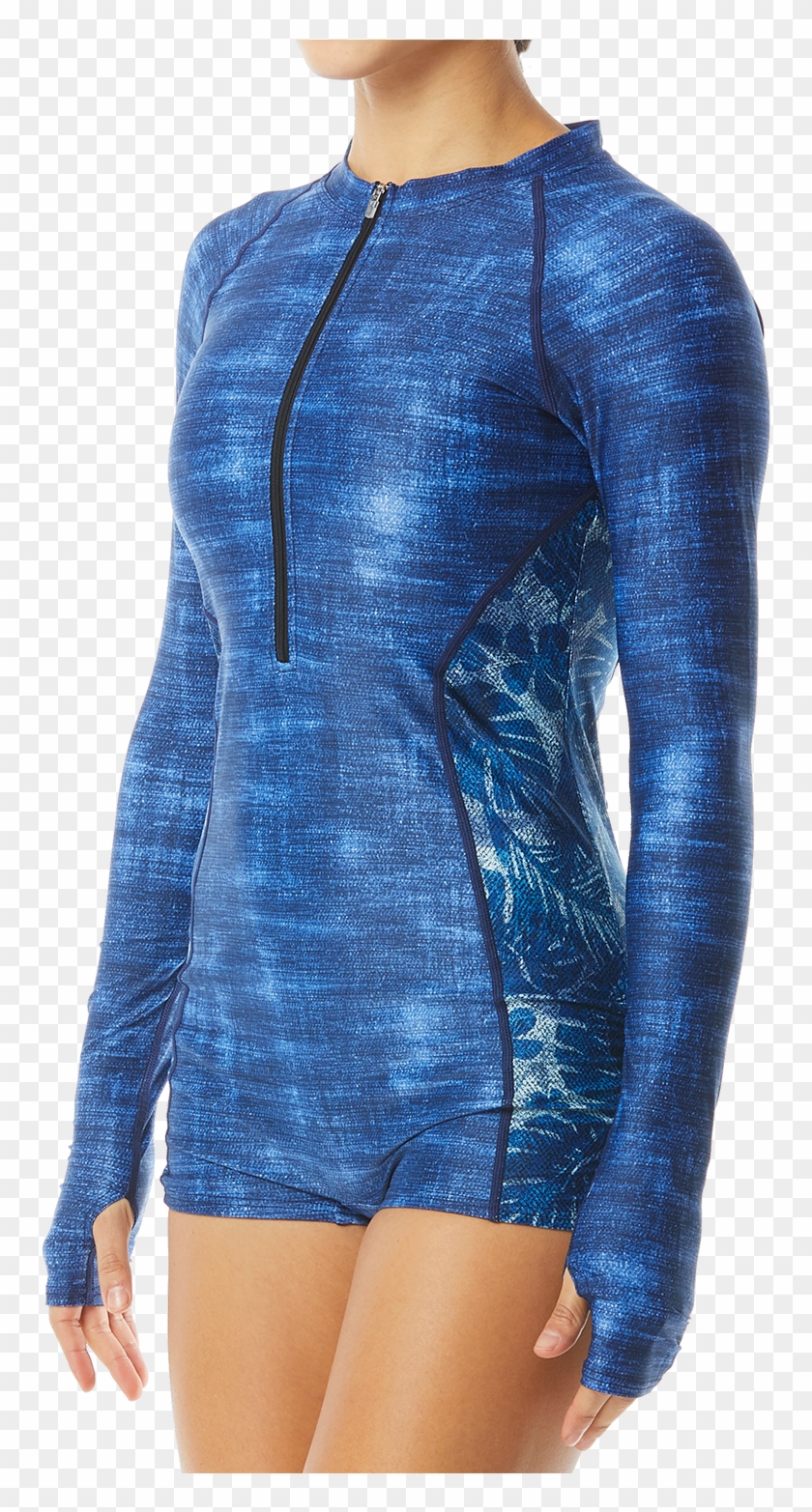 Tyr Women's Fiona Long Sleeve One Piece Jumpsuit-maui - Girl Clipart